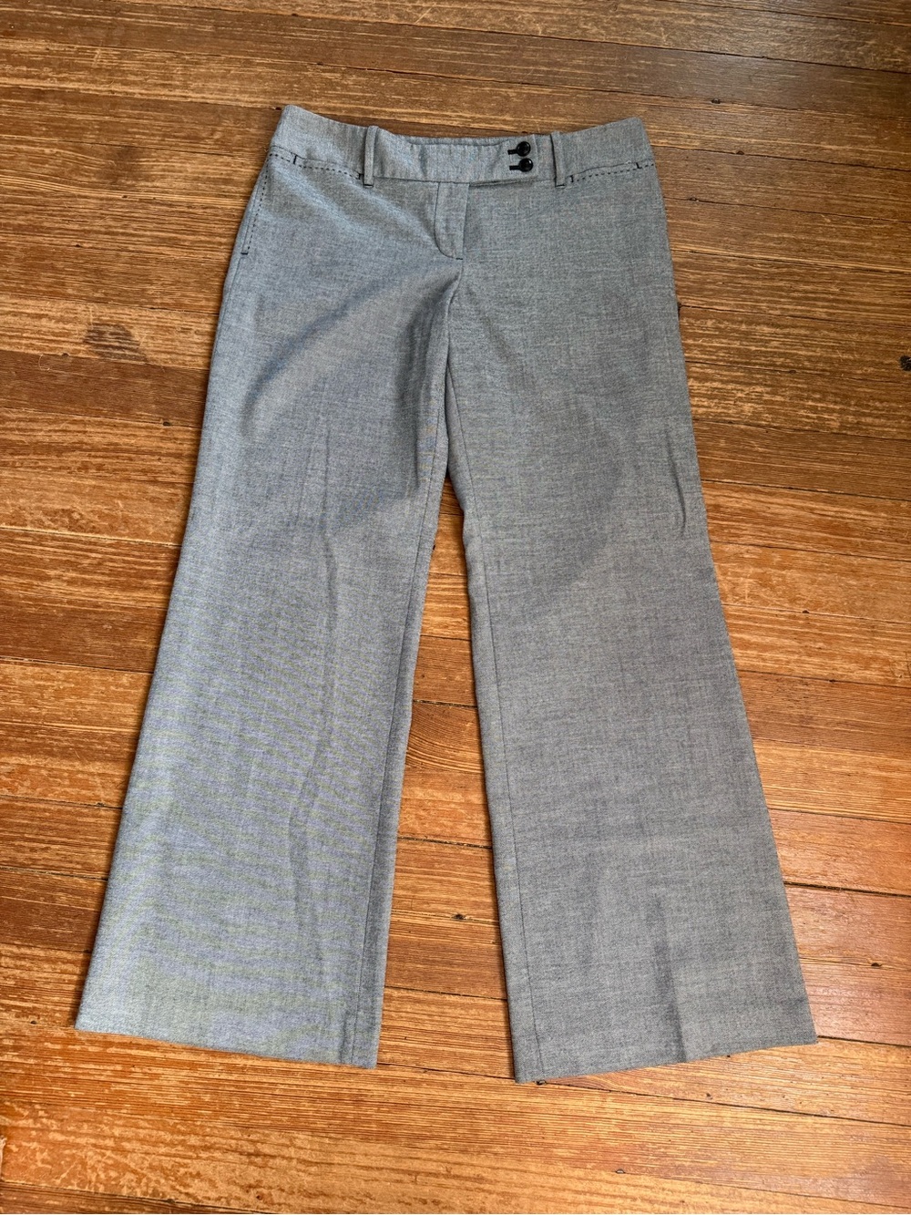Ann Taylor Loft Petite Gray Marisa Dress Pants - Classic Straight Fit Size 6P